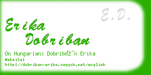 erika dobriban business card